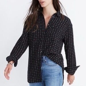 Madewell Ex Boyfriend Button Up 3/4 Sleeve